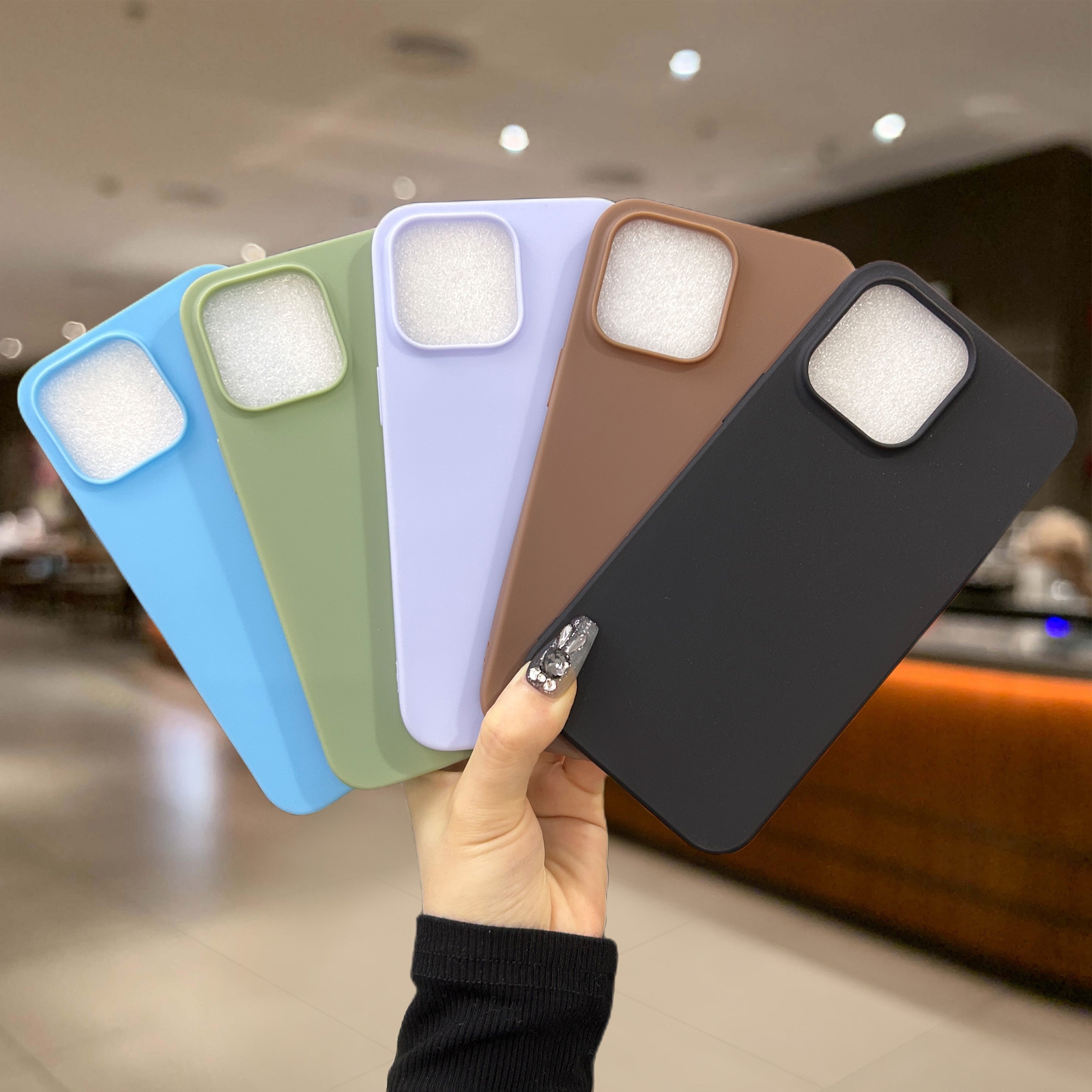5pcs Ultimate Protection Combo Pack - Shock-Absorbing TPU Silicone Phone Case with Soft Anti-Scratch Cover for iPhone 14/14 Plus/14 Pro/14 Pro Max, iPhone 13/13 Pro/13 Pro Max, iPhone 12/12 Pro/12 Pro Max, iPhone 11/11 Pro/11