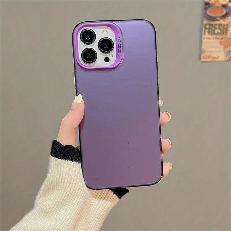 1pc Premium Sense Simple Frosted Plain Color Phone Case - Fall Protection & Creative For IPhone 15/14/13/12/11 Pro Max