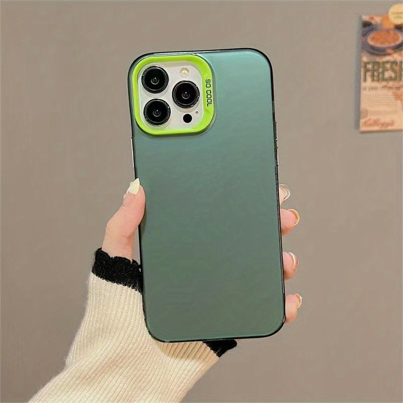1pc Premium Sense Simple Frosted Plain Color Phone Case - Fall Protection & Creative For IPhone 15/14/13/12/11 Pro Max