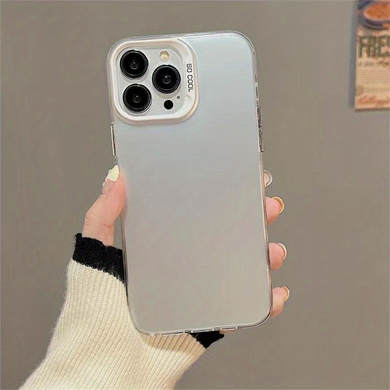 1pc Premium Sense Simple Frosted Plain Color Phone Case - Fall Protection & Creative For IPhone 15/14/13/12/11 Pro Max
