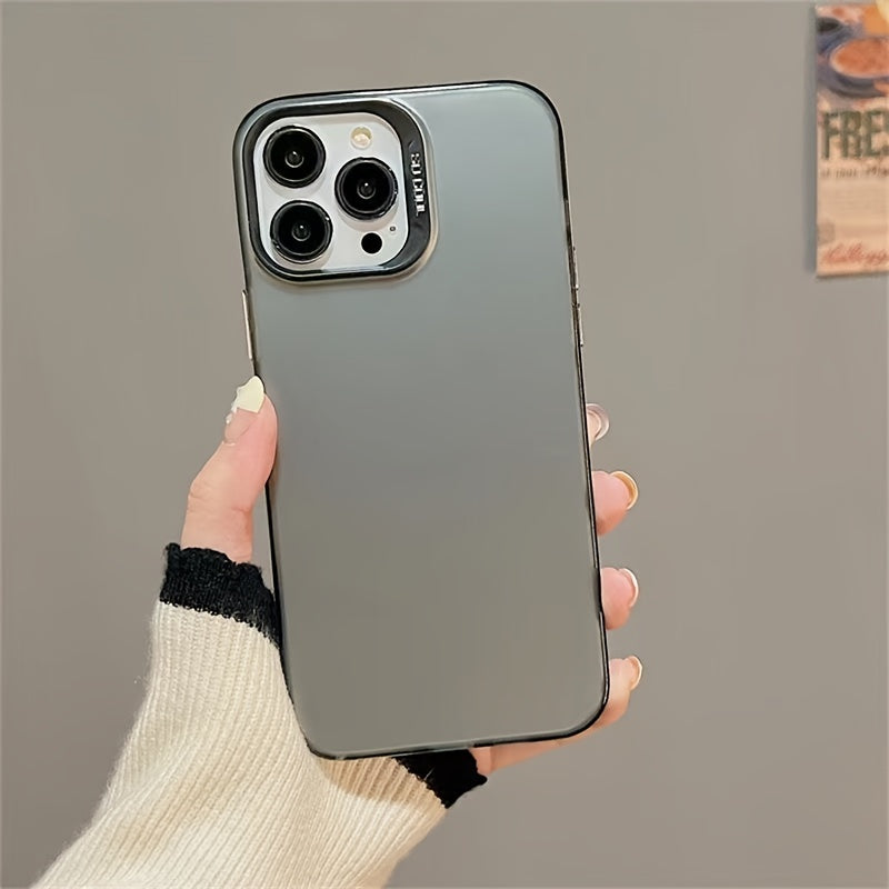 1pc Premium Sense Simple Frosted Plain Color Phone Case - Fall Protection & Creative For IPhone 15/14/13/12/11 Pro Max