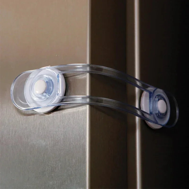 3/5pcs Child Safety Lock Multi-functional Baby Drawer Refrigerator Lock Transparent Anti-Opening Soft Strap Safety Lock
