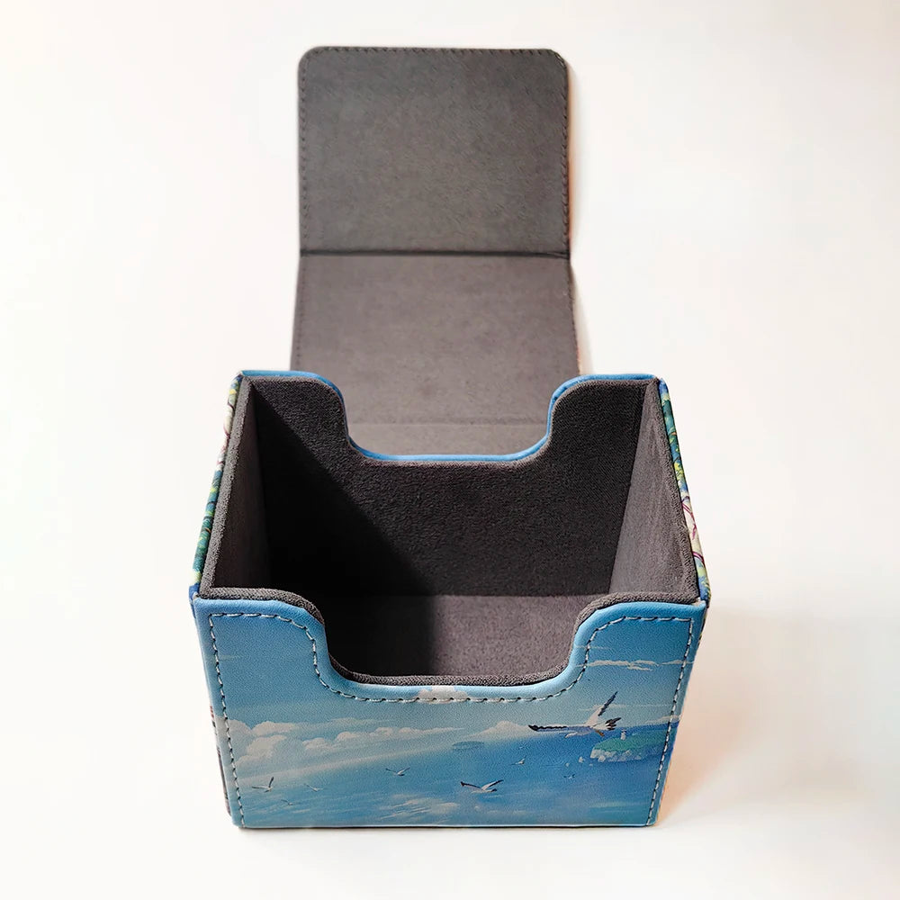 Anime One Piece Nami Figures PTCG Deck Box Yugioh OCG Trading Cards Protector Case Pu Leather Storage Box 100+