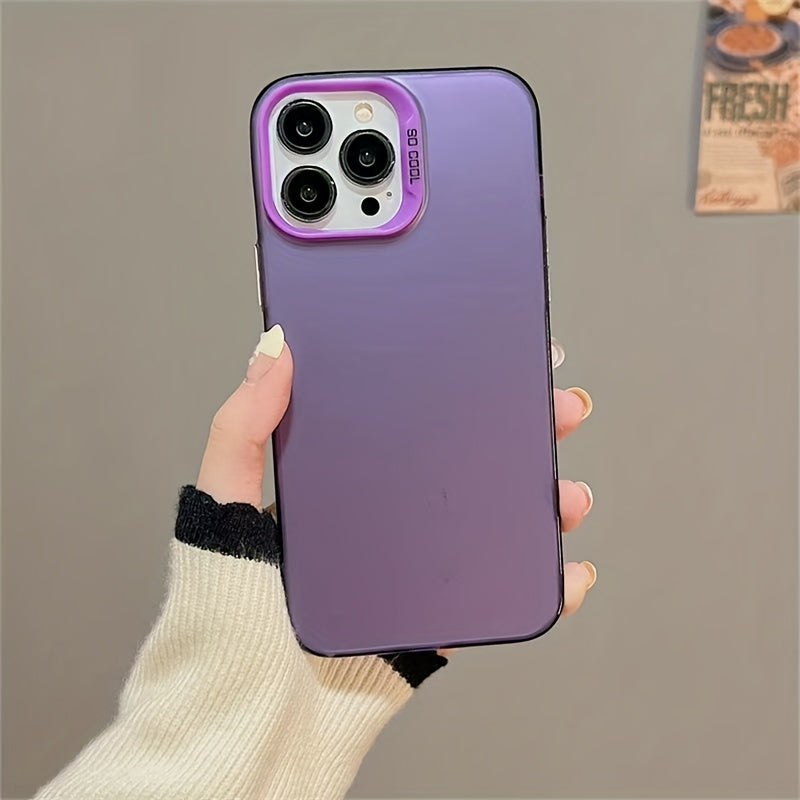 1pc Premium Sense Simple Frosted Plain Color Phone Case - Fall Protection & Creative For IPhone 15/14/13/12/11 Pro Max