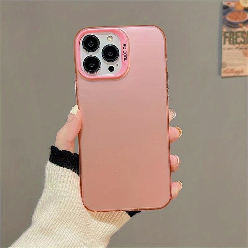 1pc Premium Sense Simple Frosted Plain Color Phone Case - Fall Protection & Creative For IPhone 15/14/13/12/11 Pro Max