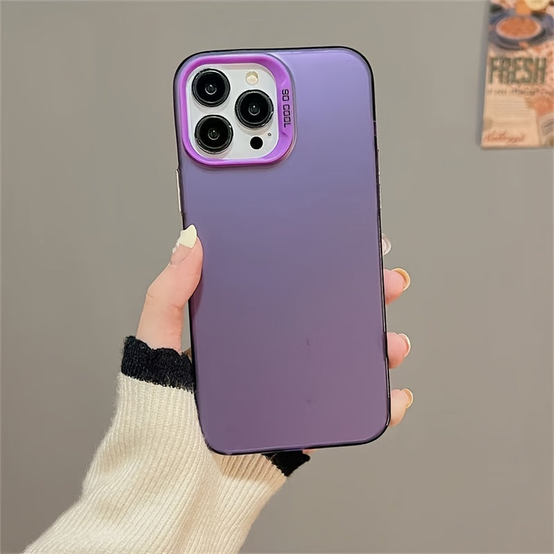 1pc Premium Sense Simple Frosted Plain Color Phone Case - Fall Protection & Creative For IPhone 15/14/13/12/11 Pro Max